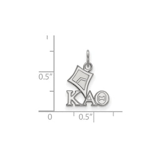 Sterling Silver Rhodium-plated LogoArt Kappa Alpha Theta Sorority Symbol Extra Small Pendant