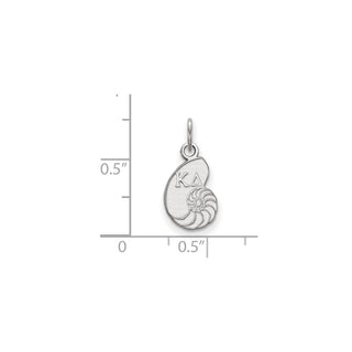 Sterling Silver Rhodium-plated LogoArt Kappa Delta Sorority Symbol Extra Small Pendant