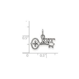 Sterling Silver Rhodium-plated LogoArt Kappa Kappa Gamma Sorority Symbol Extra Small Pendant