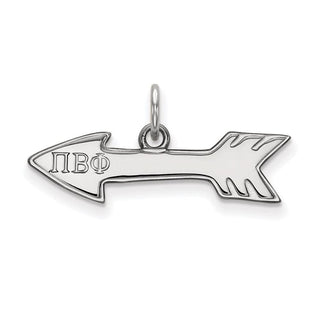 Sterling Silver Rhodium-plated LogoArt Pi Beta Phi Sorority Symbol Extra Small Pendant