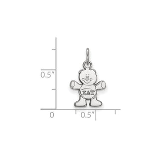 Sterling Silver Rhodium-plated LogoArt Sigma Delta Tau Sorority Symbol Extra Small Pendant