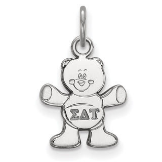 Sterling Silver Rhodium-plated LogoArt Sigma Delta Tau Sorority Symbol Extra Small Pendant