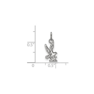 Sterling Silver Rhodium-plated LogoArt Sigma Kappa Sorority Symbol Extra Small Pendant
