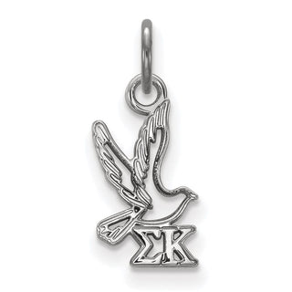 Sterling Silver Rhodium-plated LogoArt Sigma Kappa Sorority Symbol Extra Small Pendant