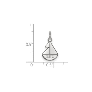 Sterling Silver Rhodium-plated LogoArt Sigma Sigma Sigma Sorority Symbol Extra Small Pendant