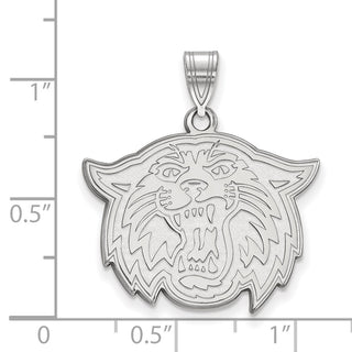 14k White Gold LogoArt Villanova University Wildcat Large Pendant