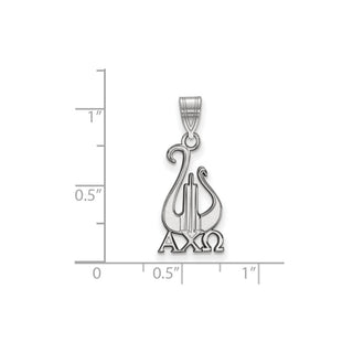 Sterling Silver Rhodium-plated LogoArt Alpha Chi Omega Sorority Symbol Medium Pendant
