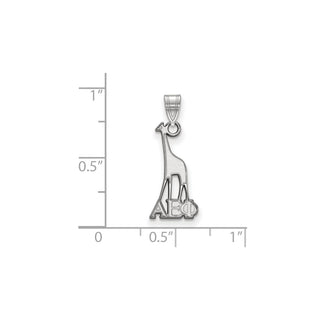 Sterling Silver Rhodium-plated LogoArt Alpha Epsilon Phi Sorority Symbol Small Pendant