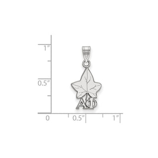 Sterling Silver Rhodium-plated LogoArt Alpha Phi Sorority Symbol Small Pendant