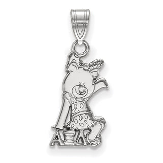 Sterling Silver Rhodium-plated LogoArt Alpha Xi Delta Sorority Symbol Small Pendant