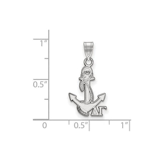 Sterling Silver Rhodium-plated LogoArt Delta Gamma Sorority Symbol Small Pendant
