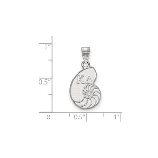 Sterling Silver Rhodium-plated LogoArt Kappa Delta Sorority Symbol Small Pendant