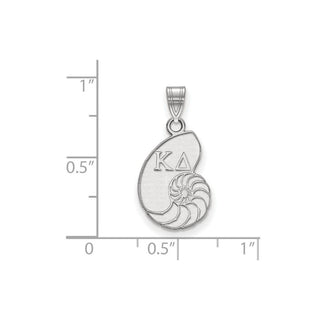 Sterling Silver Rhodium-plated LogoArt Kappa Delta Sorority Symbol Small Pendant