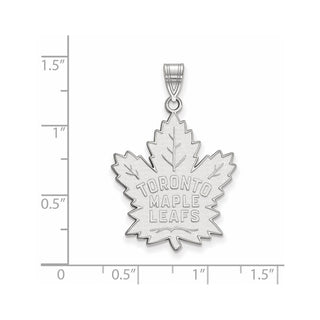 10k White Gold NHL LogoArt Toronto Maple Leafs Extra Large Pendant