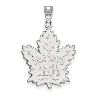 14k White Gold NHL LogoArt Toronto Maple Leafs Extra Large Pendant