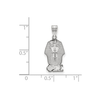 Sterling Silver Rhodium-plated LogoArt Phi Sigma Sigma Sorority Symbol Small Pendant