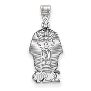 Sterling Silver Rhodium-plated LogoArt Phi Sigma Sigma Sorority Symbol Small Pendant