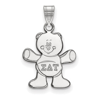 Sterling Silver Rhodium-plated LogoArt Sigma Delta Tau Sorority Symbol Small Pendant