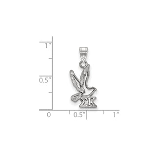 Sterling Silver Rhodium-plated LogoArt Sigma Kappa Sorority Symbol Small Pendant