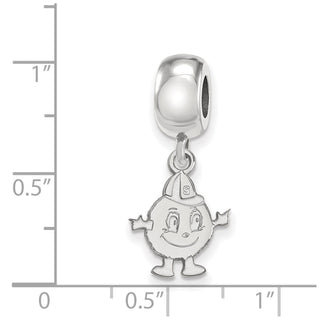 Sterling Silver Rhodium-plated LogoArt Syracuse University Mascot Small Dangle Bead Charm