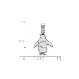 Sterling Silver Rhodium-plated LogoArt Theta Phi Alpha Sorority Symbol Small Pendant