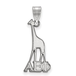Sterling Silver Rhodium-plated LogoArt Alpha Epsilon Phi Sorority Symbol Medium Pendant