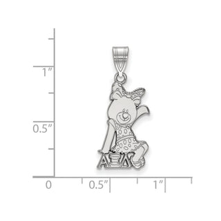 Sterling Silver Rhodium-plated LogoArt Alpha Xi Delta Sorority Symbol Medium Pendant