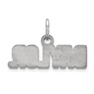 Sterling Silver Rhodium-plated LogoArt Baylor University Extra Small Pendant SS036BU