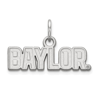 Sterling Silver Rhodium-plated LogoArt Baylor University Extra Small Pendant SS036BU