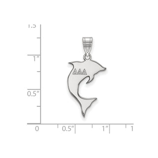 Sterling Silver Rhodium-plated LogoArt Delta Delta Delta Sorority Symbol Medium Pendant