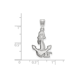 Sterling Silver Rhodium-plated LogoArt Delta Gamma Sorority Symbol Medium Pendant