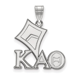 Sterling Silver Rhodium-plated LogoArt Kappa Alpha Theta Sorority Symbol Medium Pendant