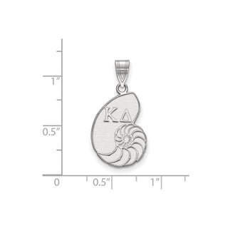Sterling Silver Rhodium-plated LogoArt Kappa Delta Sorority Symbol Medium Pendant
