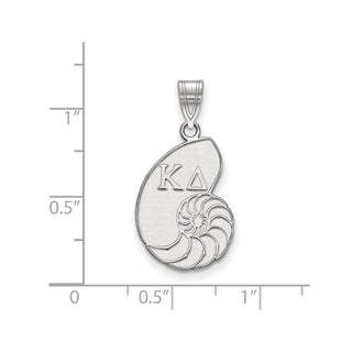 Sterling Silver Rhodium-plated LogoArt Kappa Delta Sorority Symbol Medium Pendant