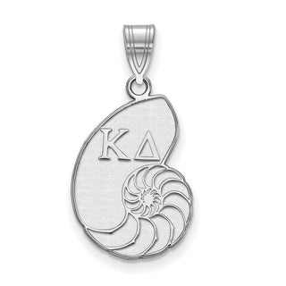 Sterling Silver Rhodium-plated LogoArt Kappa Delta Sorority Symbol Medium Pendant