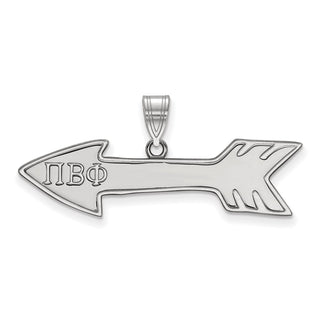 Sterling Silver Rhodium-plated LogoArt Pi Beta Phi Sorority Symbol Medium Pendant