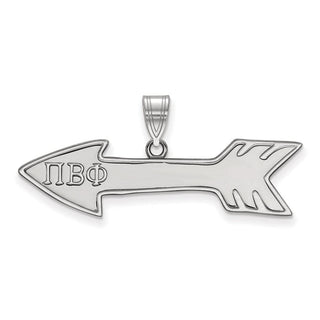 Sterling Silver Rhodium-plated LogoArt Pi Beta Phi Sorority Symbol Medium Pendant