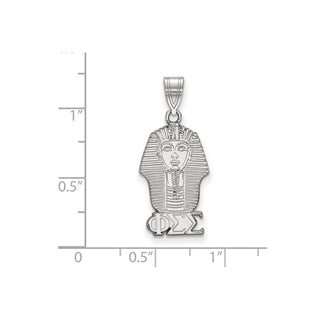 Sterling Silver Rhodium-plated LogoArt Phi Sigma Sigma Sorority Symbol Medium Pendant