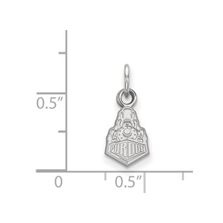 10k White Gold LogoArt Purdue University Boilermakers Train Logo Extra Small Pendant