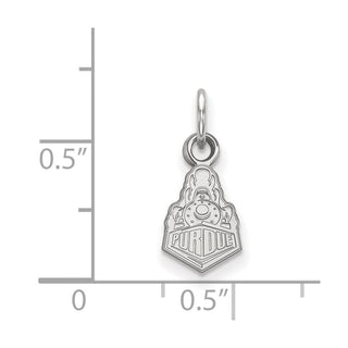 10k White Gold LogoArt Purdue University Boilermakers Train Logo Extra Small Pendant