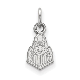 Sterling Silver Rhodium-plated LogoArt Purdue University Boilermakers Train Logo Extra Small Pendant
