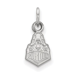 Sterling Silver Rhodium-plated LogoArt Purdue University Boilermakers Train Logo Extra Small Pendant