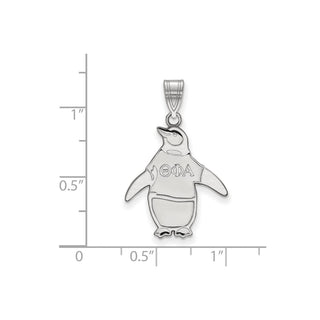Sterling Silver Rhodium-plated LogoArt Theta Phi Alpha Sorority Symbol Medium Pendant