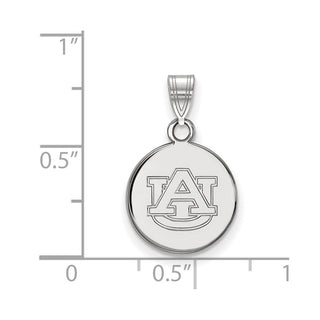 10k White Gold LogoArt Auburn University Small Disc Pendant