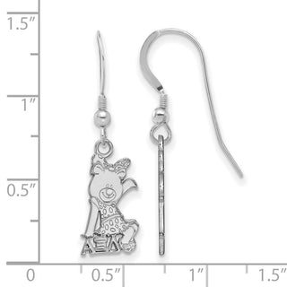 Sterling Silver Rhodium-plated LogoArt Alpha Xi Delta Sorority Symbol Small Dangle Wire Earrings