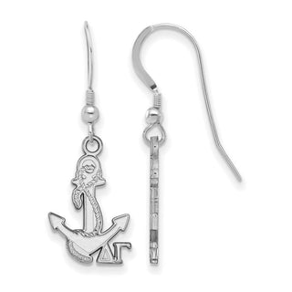 Sterling Silver Rhodium-plated LogoArt Delta Gamma Sorority Symbol Small Dangle Wire Earrings