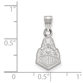 10k White Gold LogoArt Purdue University Boilermakers Train Logo Small Pendant