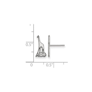 Sterling Silver Rhodium-plated LogoArt Alpha Epsilon Phi Sorority Symbol Extra Small Post Earrings