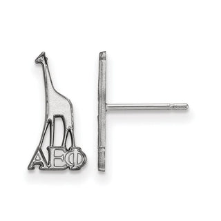 Sterling Silver Rhodium-plated LogoArt Alpha Epsilon Phi Sorority Symbol Extra Small Post Earrings