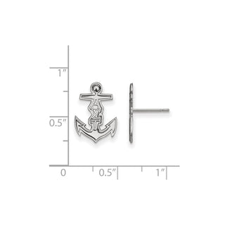 Sterling Silver Rhodium-plated LogoArt Alpha Sigma Tau Sorority Symbol Extra Small Post Earrings